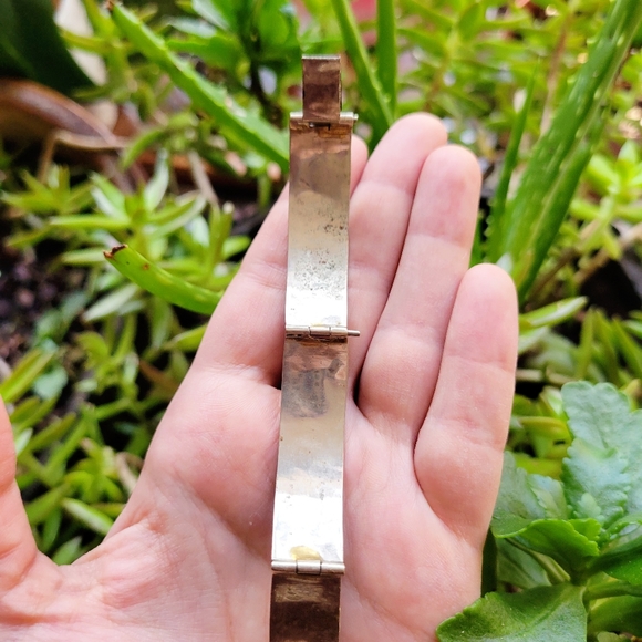 Vintage Alarci Native American Inlaid Turquoise Bracelet - Picture 15 of 15